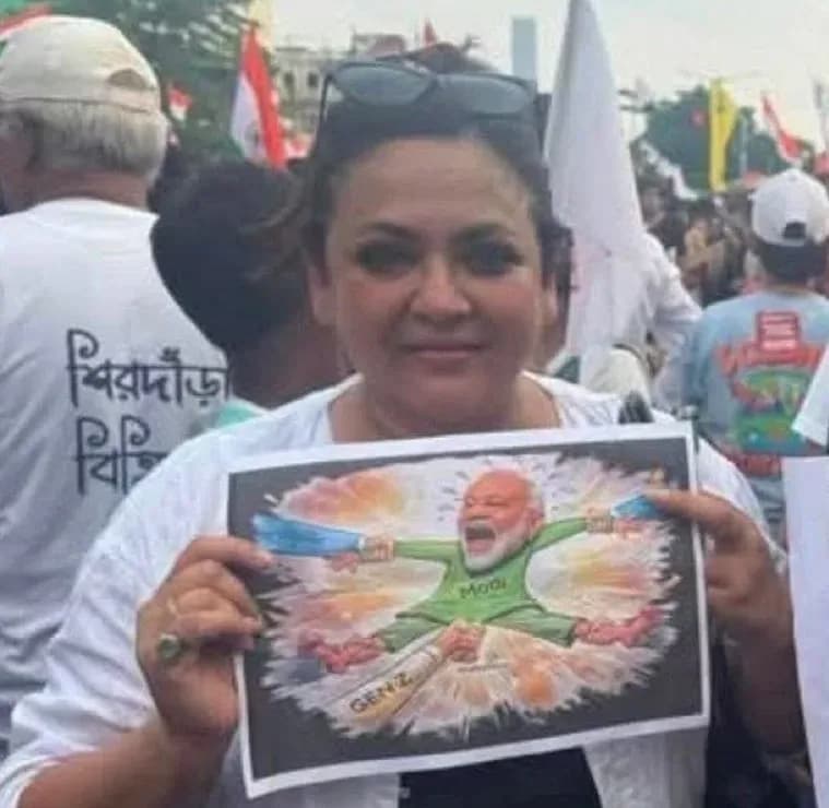 BJP seeks Sreelekha Mitra’s arrest over PM Modi poster at Kolkata protest