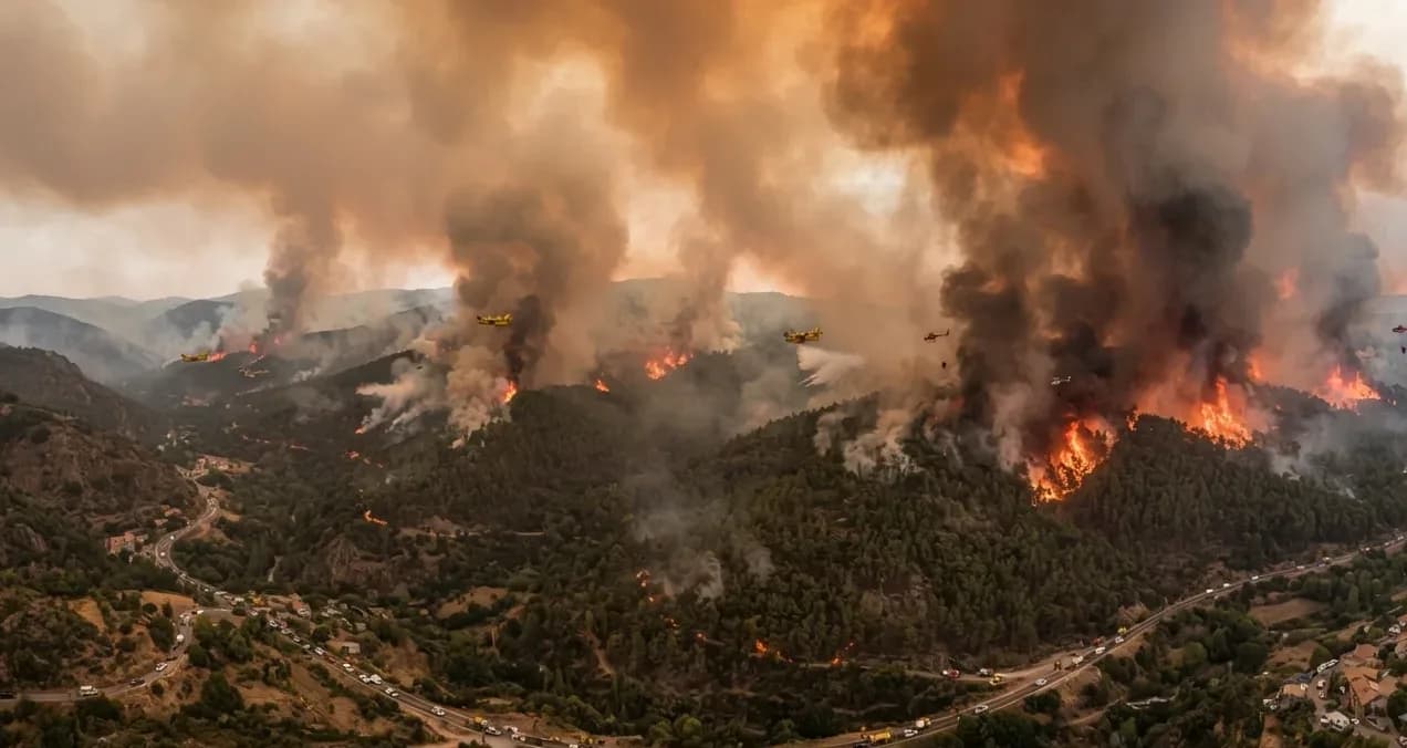 Europe wildfires: Over 300,000 evacuated as France, Spain battle massive blazes